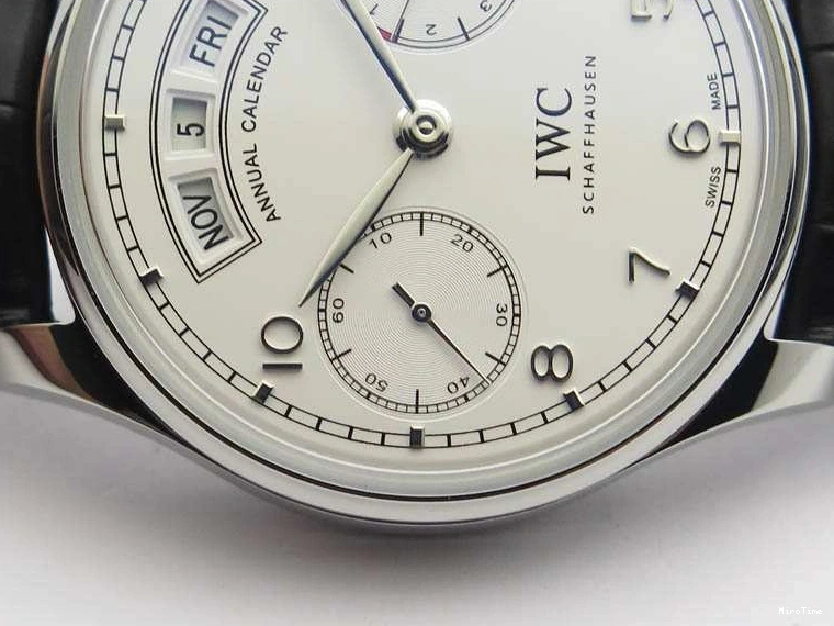 MIROTIME 0421 SportInspired Portuguese Real PR Real Annual Calendar IW503501 YLF 1:1 Best Edition White Dial On Leather Strap A 7241